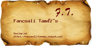Fancsali Tamás névjegykártya